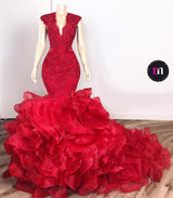 Ballbella offers Gorgeous Beads Appliques Red Prom Dresses Ruffles Fit and Flare Alluring Evening Gowns On Sale at an affordable price from to Mermaid skirts. Shop for gorgeous Sleeveless collections for your big day.