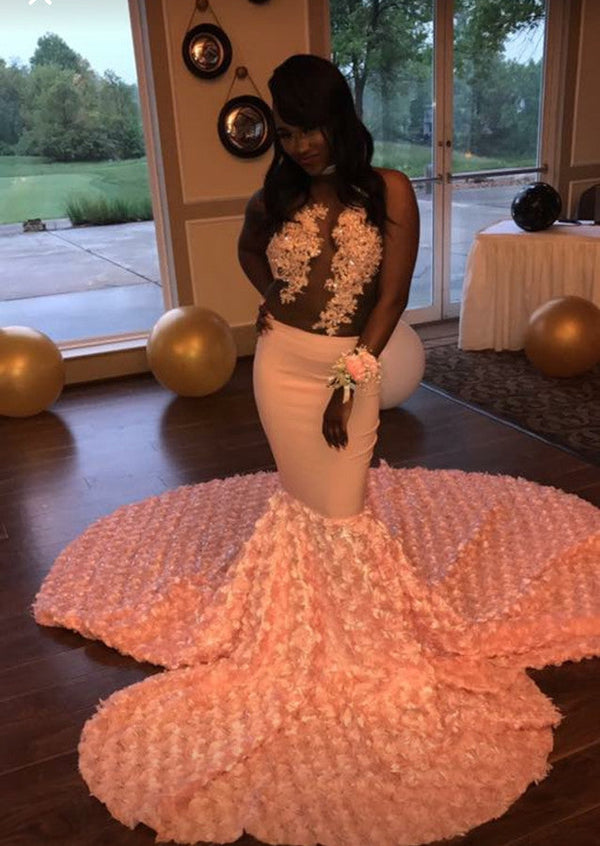Ballbella offers Amazing Pink Flowers Lace Appliques Prom Party Gowns| Mermaid Prom Party Gowns On Sale at an affordable price from to Mermaid skirts. Shop for gorgeous prom dresses collections for your big day.