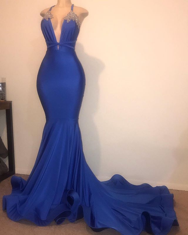 Ballbella offers Gorgeous Spaghetti Straps Beads Appliques Prom Dresses Elegant Alluring Chic V-neck Fit and Flare Evening Gowns On Sale at an affordable price from to Mermaid skirts. Shop for gorgeous Sleeveless prom dresses collections for your big day.