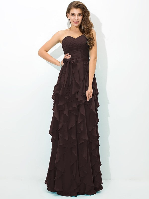 Gorgeous Sweetheart Layers Sleeveless Long Chiffon Bridesmaid Dresses Gorgeous Sweetheart Layers Sleeveless Long Chiffon Bridesmaid Dresses