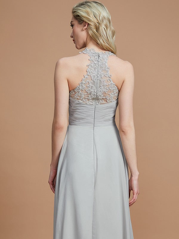 Gorgeous Sweetheart Sleeveless Ruched Chiffon Bridesmaid Dresses-Ballbella