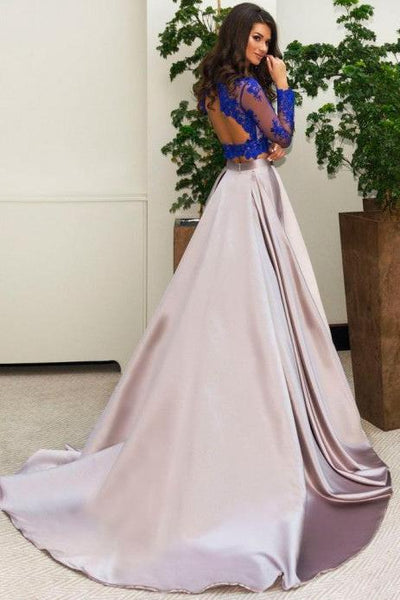 Gorgeous Two Piece Formal Dress Long Sleeves Lace Evening Dress Ballbella Gorgeous Two Piece Formal Dress Long Sleeves Lace Evening Dress Ballbella