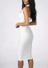 Halter Open Back Sheath/Column Simple Homecoming Dresses-Ballbella