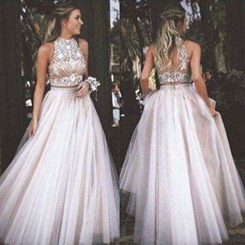 Ballbella custom  made this high collar prom dress,  halter long evening dress in high quality at factory price,  offer extra discount and make you the most beautiful one in the party.