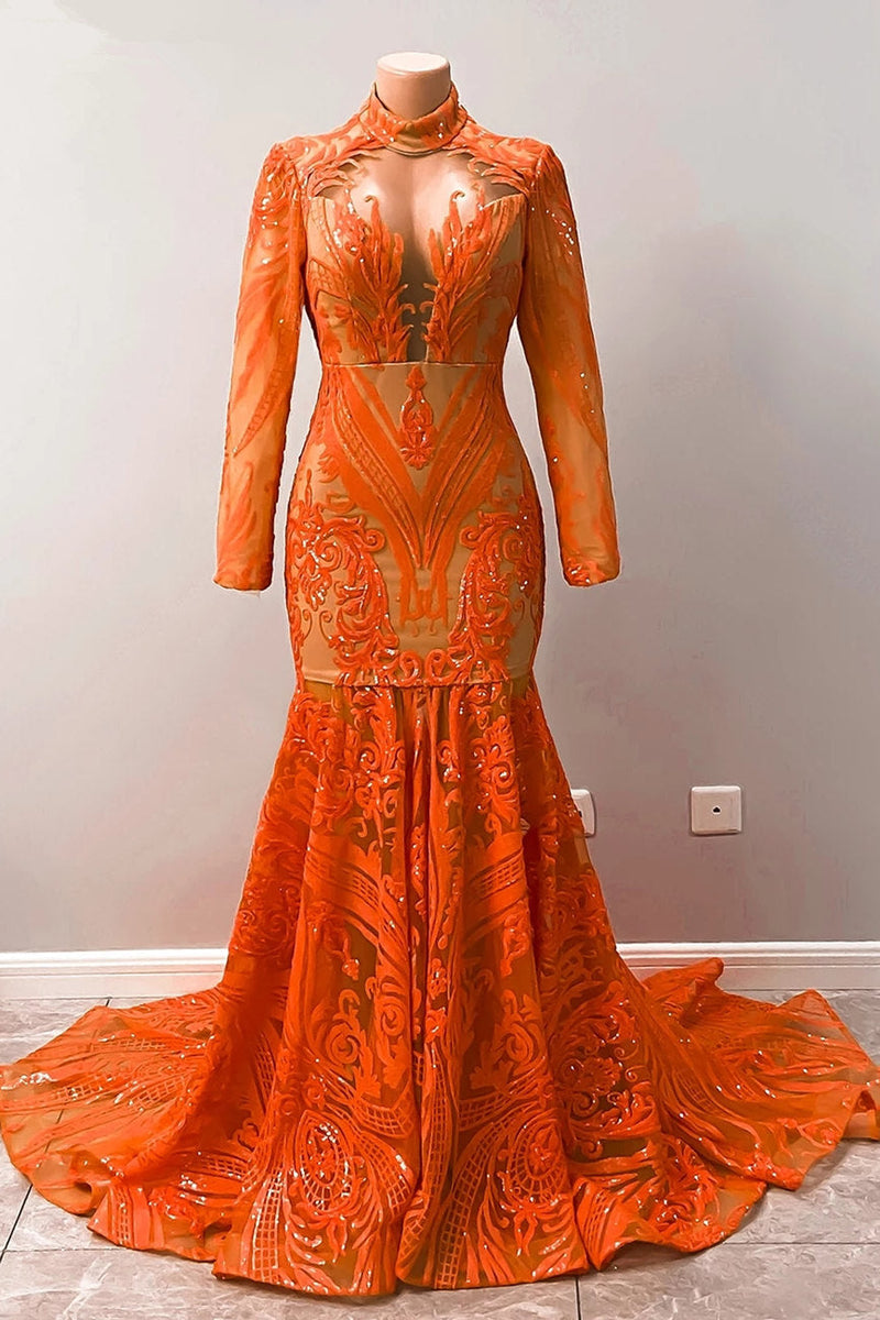 sexy orange prom dresses 2025 Orange Lace Prom Dresses Sexy Sweetheart Long Applique Formal Dresses Orange / US16