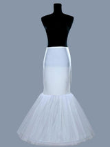 Ivory Tulle Long Mermaid 1 Layer 2 Hoop Wedding Petticoat-Ballbella