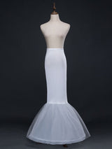 Ivory Tulle Long Mermaid 1 Layer 2 Hoop Wedding Petticoat-Ballbella