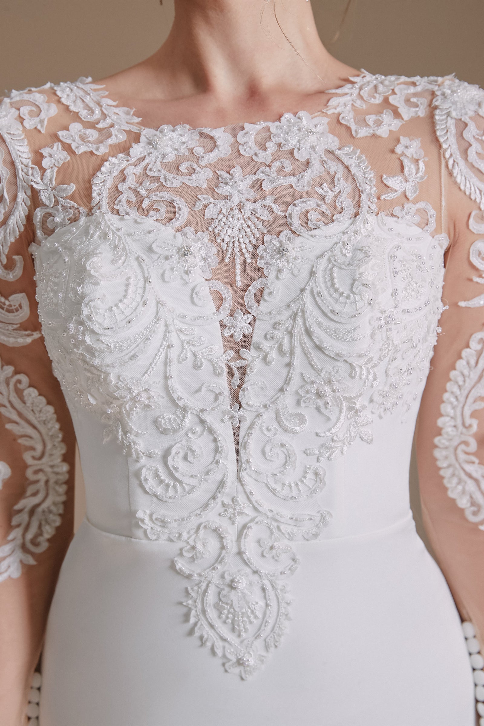 jewel wedding dress designer How To Choose A Bridal Jewelry Set For The Wedding | Ellee Couture  Ellee  Couture Boutique