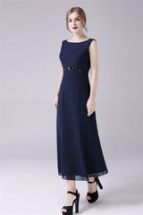 Jewel Strap Short sleeves Ankle-length Mermaid Vintage mother's dress-Ballbella