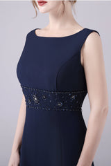 Jewel Strap Short sleeves Ankle-length Mermaid Vintage mother's dress-Ballbella