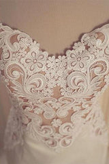 Lace Mermaid Tulle Bridal Gowns Open Back Sleeveless Modern Bridal Gowns Online-Ballbella