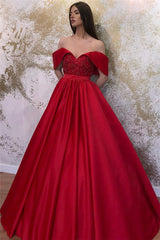 Ballbella offers beautiful Lace Off-the-shoulder A-line Sweetheart Formal Dresses Floor Length Party Gowns to fit your style,  body type &Elegant sense. Check out  selection and find the A-line Prom Party Gowns of your dreams!