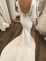 This beautiful Long Sleevess Mermaid Wedding Dresses at ballbella.com will make your guests say wow. The Scoop bodice is thoughtfully lined, shop today to get discount.