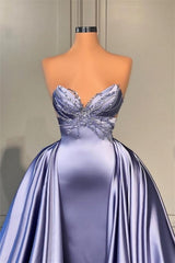 Lavender Long Glitter Sleeveless Prom Dress With Beads A-line-Ballbella