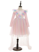 Light Blue Designed Neckline Polyester Sleeveless Short A-Line Polyester Cotton Tulle Sequins Kids Social Party Dresses-Ballbella
