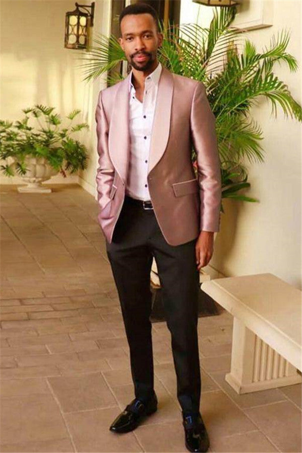 Light Pink Men Suits Designer Slim Fit Casual Tuxedo for Prom