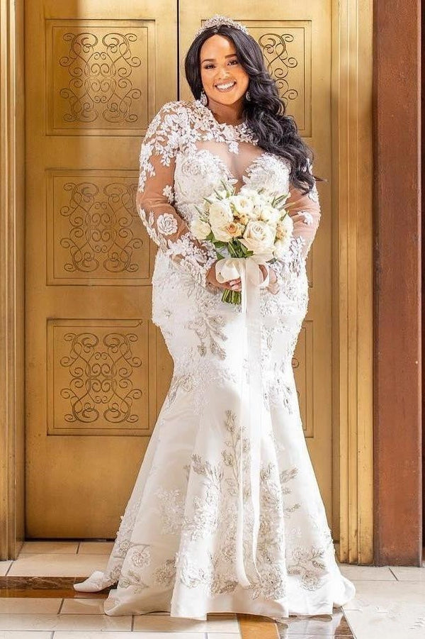 fitted lace wedding dress Halter Bridal Gown with Detachable Overskirt & Veil XL