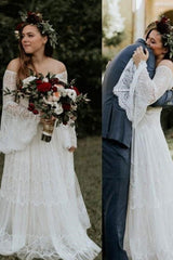 Ballbella custom made you this Long Sleevess Beach Beach Garden Tulle White Loose Wedding Dress comes in all sizes and colors. Welcome to pick the most fabulous style today, extra coupons to save a lot.