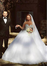 Check out this Luxurious Crystals Beading Long Sleevess Ball-Gown Wedding Dresses at ballbella.com, extra coupons to save you a heap.