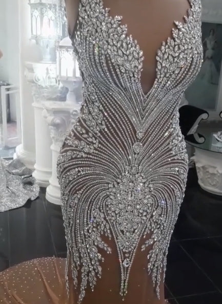 Looking for a designer dress for your big day? Check out this Luxurious Crystals Mermaid Wedding Dresses at ballbella. 1000+ Styles to choose from, fast delivery worldwide, shop now.