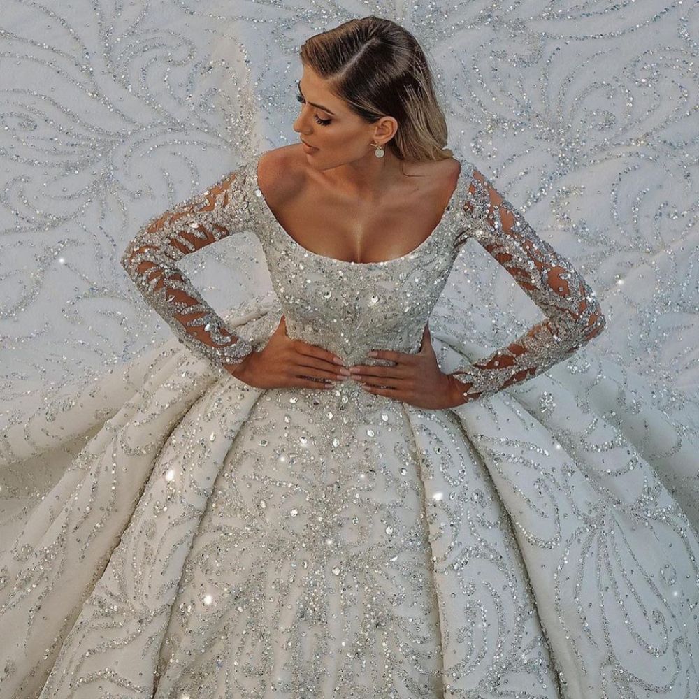 Princess Ball Gown Wedding Dress Off The Shoulder Ruched Blush Pink Tulle  With Crystals | Ball gowns prom, Prom dresses ball gown, Prom dresses