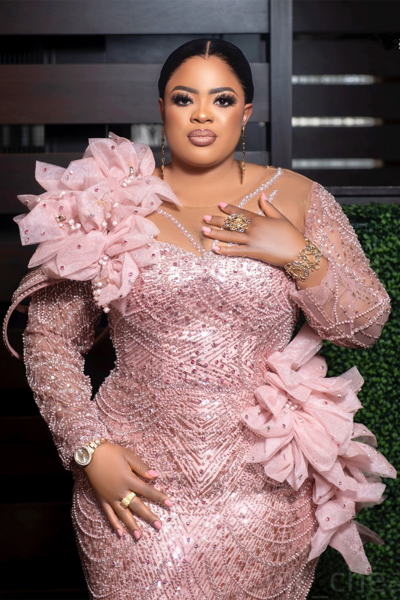 Luxury Long sleeves Pink Flowers Floor length Mermaid Plus Size Prom D Ballbella Luxury Long sleeves Pink Flowers Floor length Mermaid Plus Size Prom D Ballbella