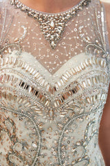 MARVEL Mermaid Sleeveless Long Evening Dresses with Gorgeous Beading-Ballbella