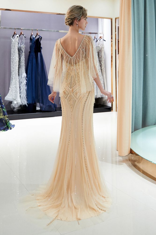 MAXINE Mermaid Sweetheart Illusion Neckline Sequins Beading Evening Dresses-Ballbella
