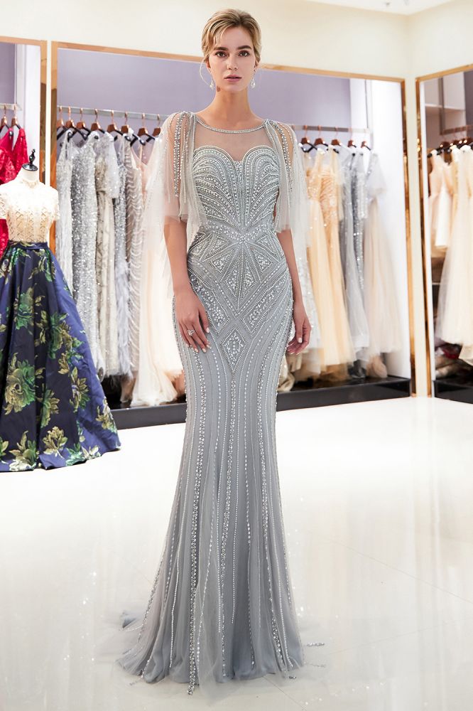 MAXINE Mermaid Sweetheart Illusion Neckline Sequins Beading Evening Dresses-Ballbella