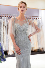 MAXINE Mermaid Sweetheart Illusion Neckline Sequins Beading Evening Dresses-Ballbella