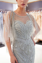 MAXINE Mermaid Sweetheart Illusion Neckline Sequins Beading Evening Dresses-Ballbella