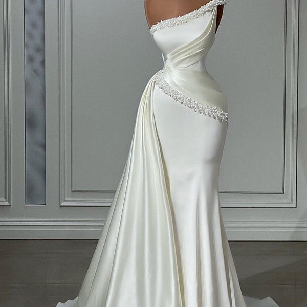 Asymmetrical Floor-Length Train Gray Prom Dress Asymmetrical Floor-Length Train Gray Prom Dress