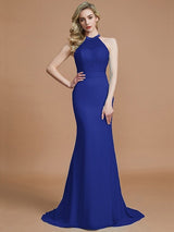 Mermaid Gorgeous Sleeveless Scoop Chiffon Bridesmaid Dresses-Ballbella