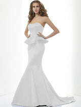 Mermaid Gorgeous Sweetheart Sleeveless Long Satin Bridesmaid Dresses-Ballbella