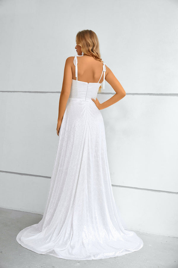 Mermaid High Split Sweetheart Spaghetti strap Floor-length Sleeveless Backless Prom Dresses-Ballbella