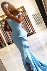 Ballbella offers beautiful Mermaid Off-the-shoulder Evening Dresses Side Slit Party Dresses to fit your style,  body type &Elegant sense. Check out  selection and find the Mermaid Prom Party Gowns of your dreams!