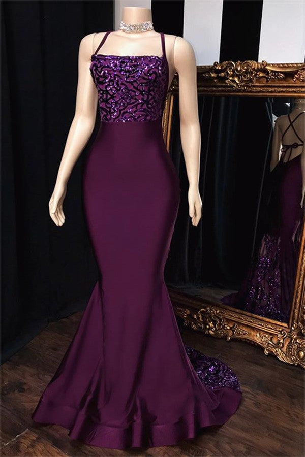Shop the latest fashion Mermaid Purple Spaghetti-Straps Appliques Sleeveless Prom Dresses today at Ballbella, free shipping & free customizing, 1000+ styles to choose from, shop now.