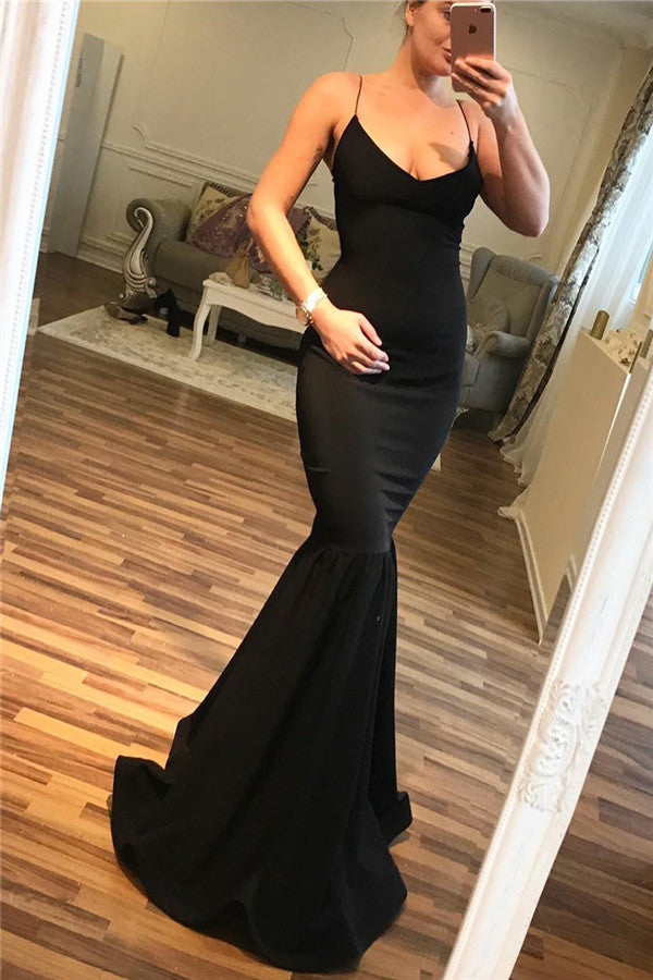 Ballbella offers beautiful Mermaid Spaghetti Straps Evening Dresses Chic Formal Dresses to fit your style,  body type &Elegant sense. Check out  selection and find the Mermaid Prom Party Gowns of your dreams!