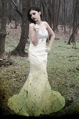 Mermaid Sweetheart Floor Length Chiffon Rhinestone Prom Dress-Ballbella
