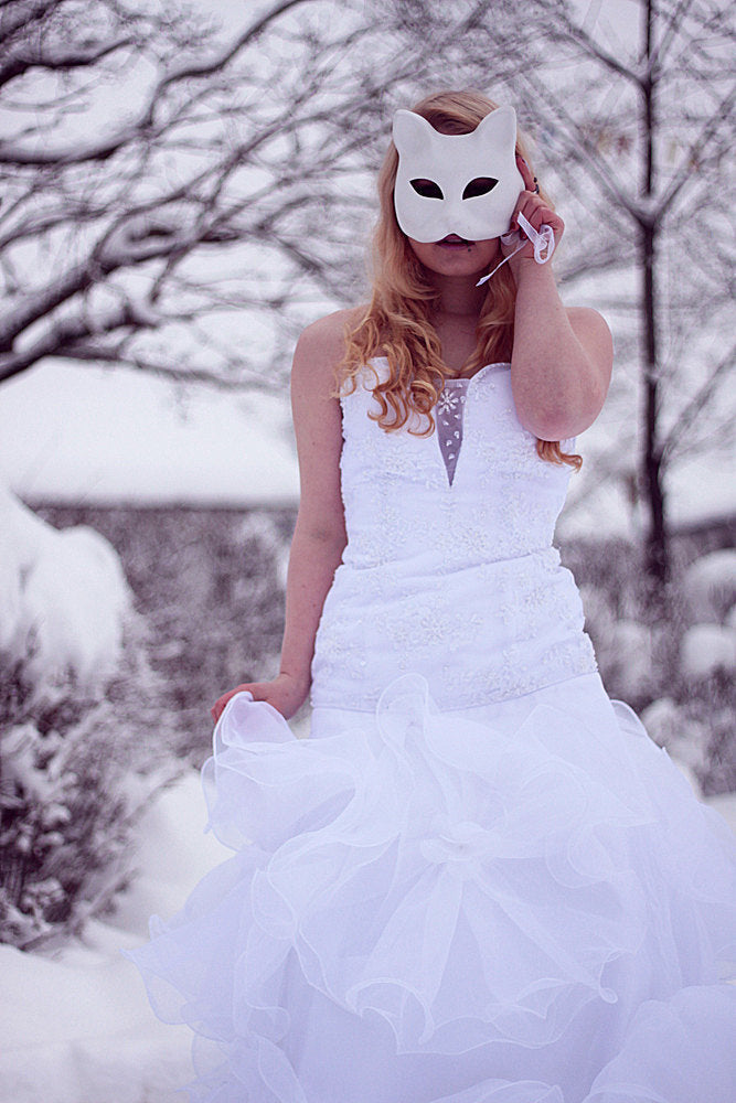 Mermaid Sweetheart Floor Length Organza Applique Wedding Dress-Ballbella