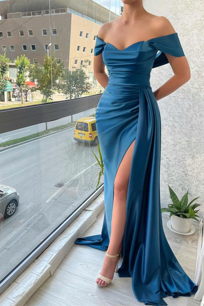 prom dresses with open back and sides Long Satin Prom Dress With Open Back And Side Cutouts