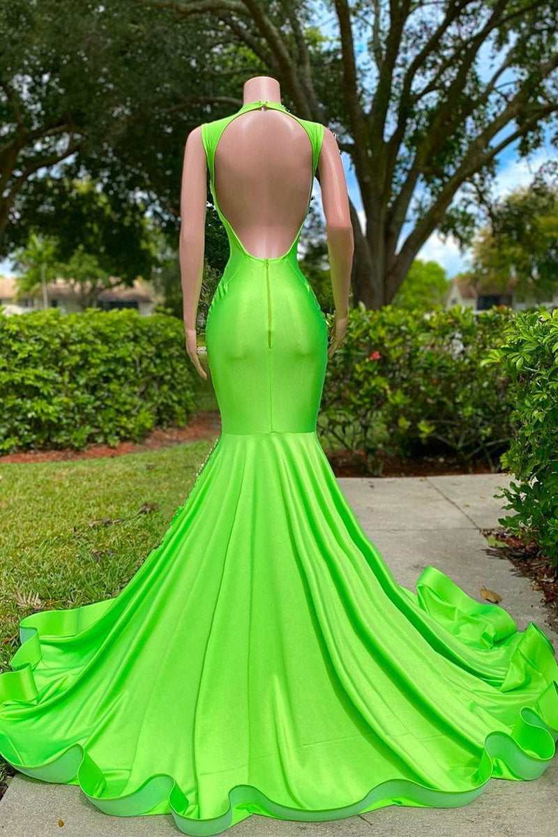 open back lace mermaid prom dress Linzi Jay Fitted Lace Up Back Mermaid Prom Dress with Train