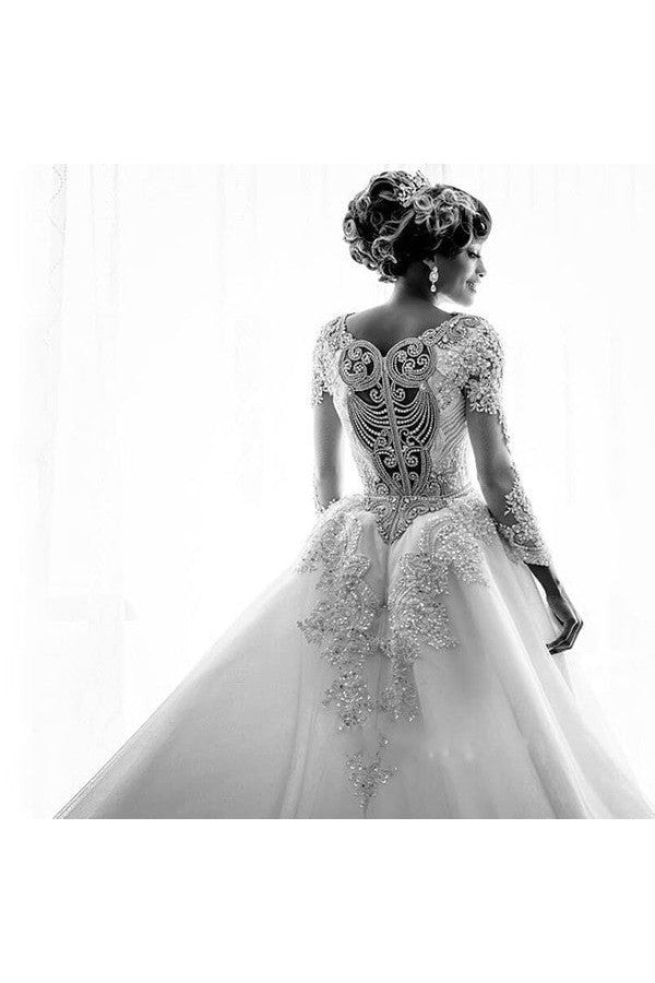Mermaid Wedding Dresses with Trendy Overskirt Beads Lace Appliques Long Sleeves Bridal Gowns Mermaid Wedding Dresses with Trendy Overskirt Beads Lace Appliques Long Sleeves Bridal Gowns