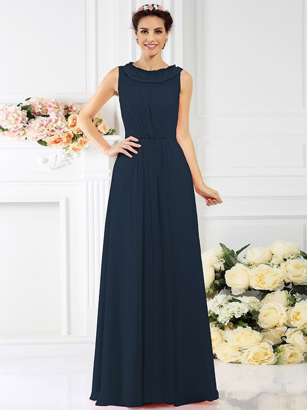 Modern Bateau Beading Sleeveless Long Chiffon Bridesmaid Dresses Modern Bateau Beading Sleeveless Long Chiffon Bridesmaid Dresses