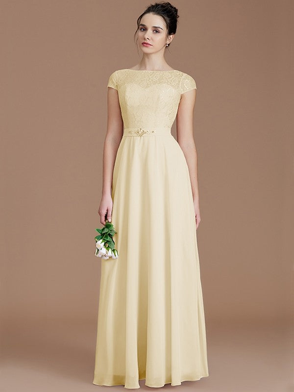 Modern Bateau Sleeveless Lace Chiffon Bridesmaid Dresses Modern Bateau Sleeveless Lace Chiffon Bridesmaid Dresses