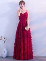Evening Dresses Blush Pink Long Halter Feathers Sleeveless Floor Length Graduation Dress wedding guest dress