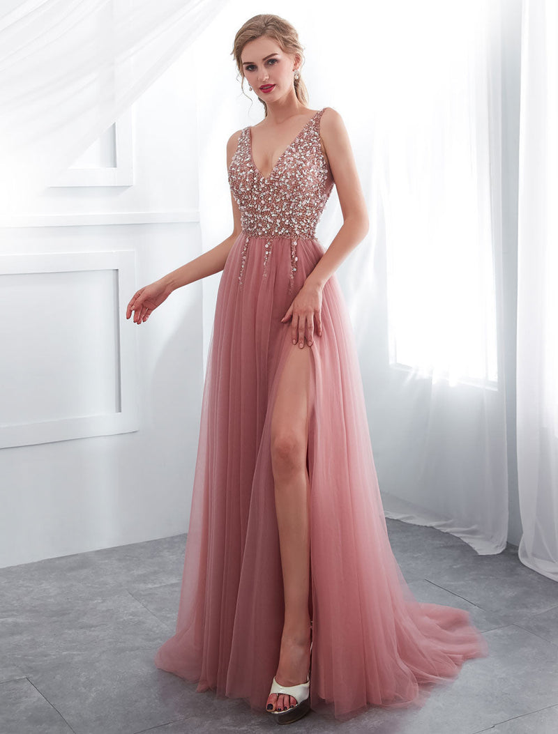Modern Evening Dresses Cameo Pinkv Neck Beading A Line Formal Evening Ballbella Modern Evening Dresses Cameo Pinkv Neck Beading A Line Formal Evening Ballbella