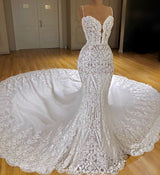Modern Lace Mermaid Wedding Dresses Spaghetti Straps Appliques Bridal Gowns. 1000+ Styles to choose from, fast delivery worldwide, shop now.
