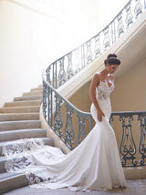 Ballbella custom made this Modern Spaghetti Strap Wedding Dress for you. Free shipping and fast delivery worldwide.
