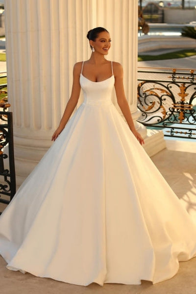 modern ballgown wedding dress Strapless Pleated Tulle Modern Wedding Dress